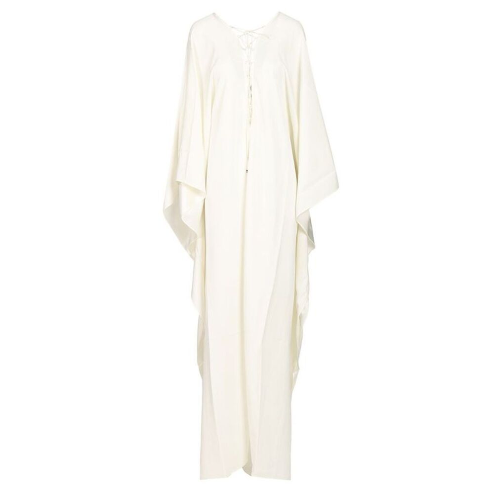 Taller Marmo Women Ivory Lace-Up Cady Dress